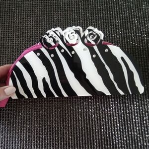 Black White Zebra Lucite Mini Evening Bag